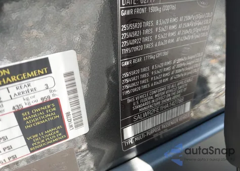 2017 Land Rover Range Rover Sport 5.0L V8 Supercharged/5.0L V8 Supercharged Dynamic from USA, damaged, VIN SALWR2FE1HA142788